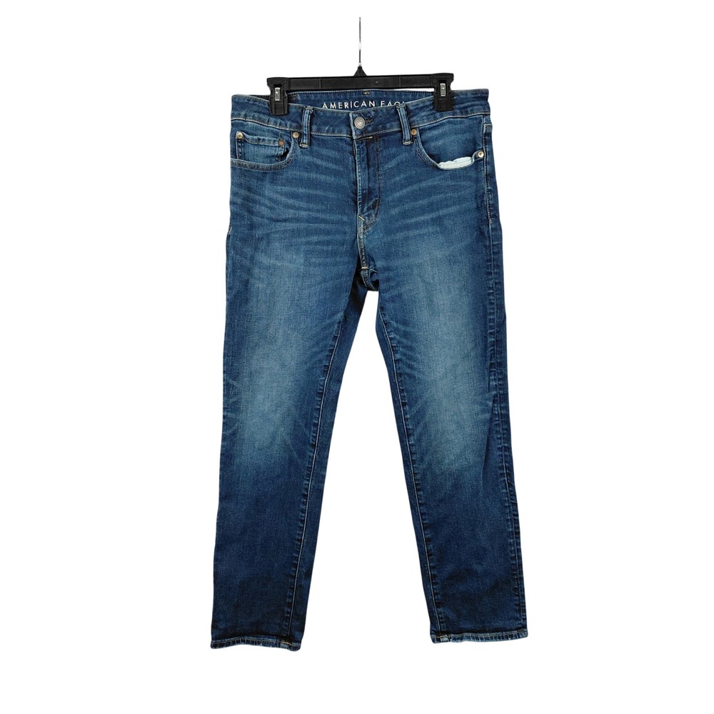 American Eagle Outfitters Slim Straight Airflex Mens Jeans Blue Size 33x30